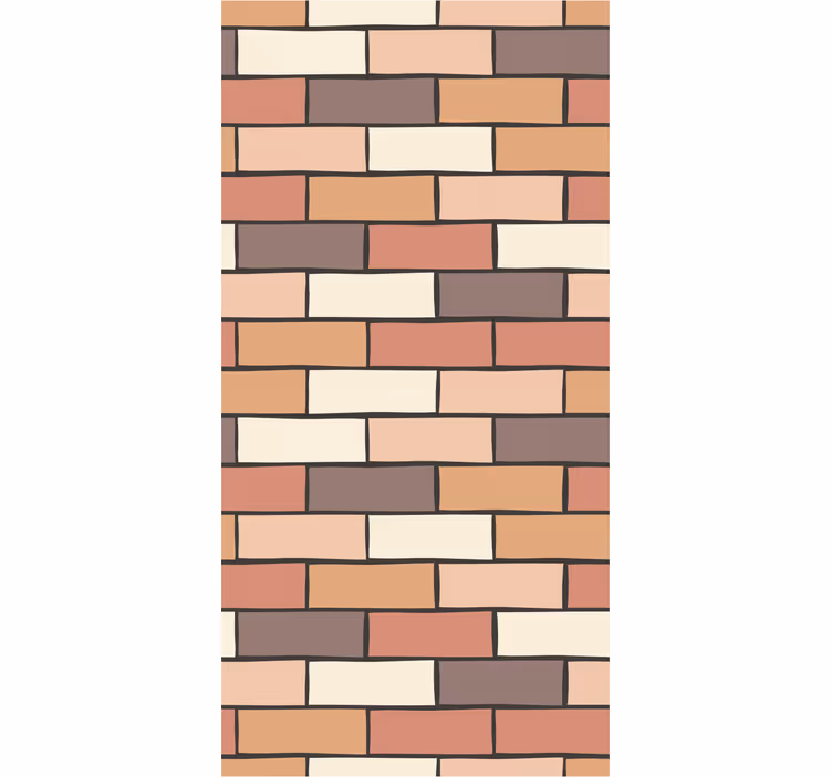Estore de rolo sala de jantar padrão tijolo marrom vintage - TenStickers