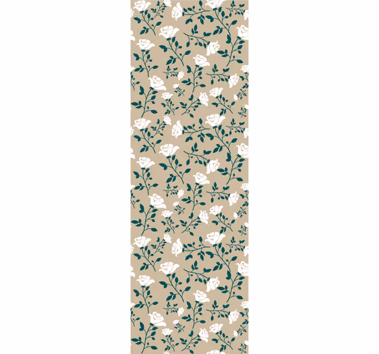 Estore de rolo sala de jantar padrão rosa vintage branco - TenStickers