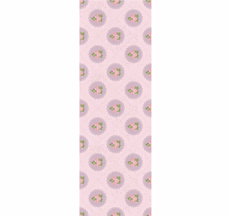 Estore de rolo sala de jantar padrão quadriculado rosa - TenStickers