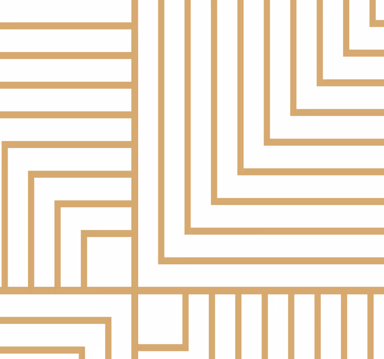 Estore de rolo sala de jantar geometria branca e dourada - TenStickers