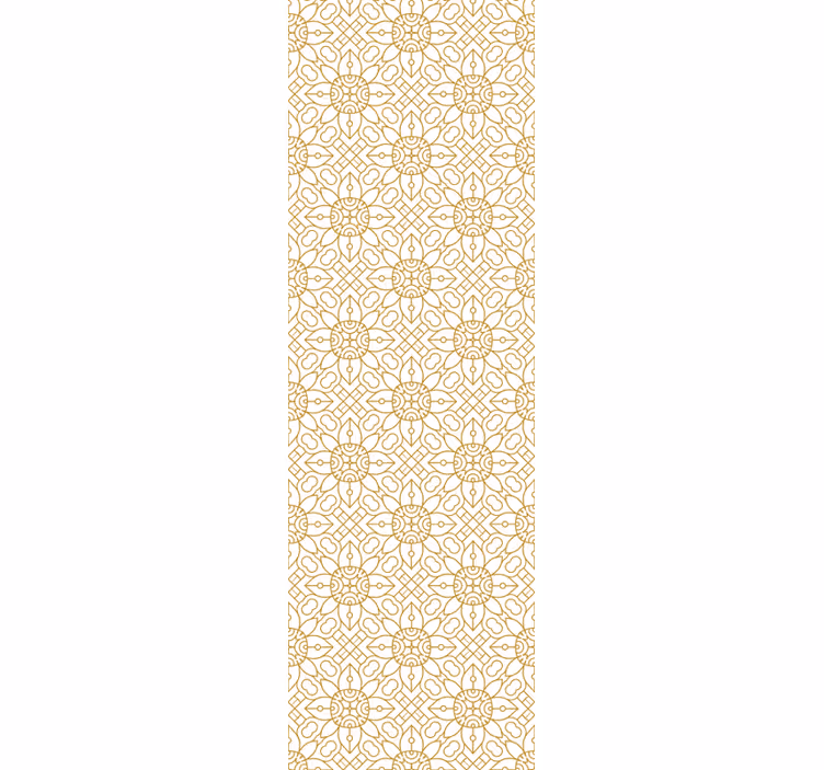 Estore de rolo sala de jantar padrão floral branco moderno - TenStickers
