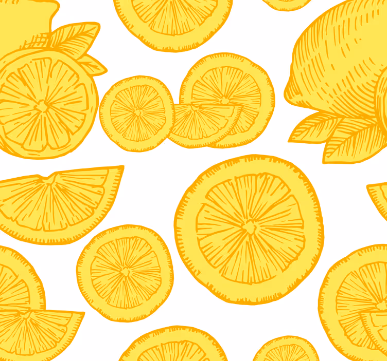 Estore de rolo sala de jantar desenho de laranja e limão - TenStickers