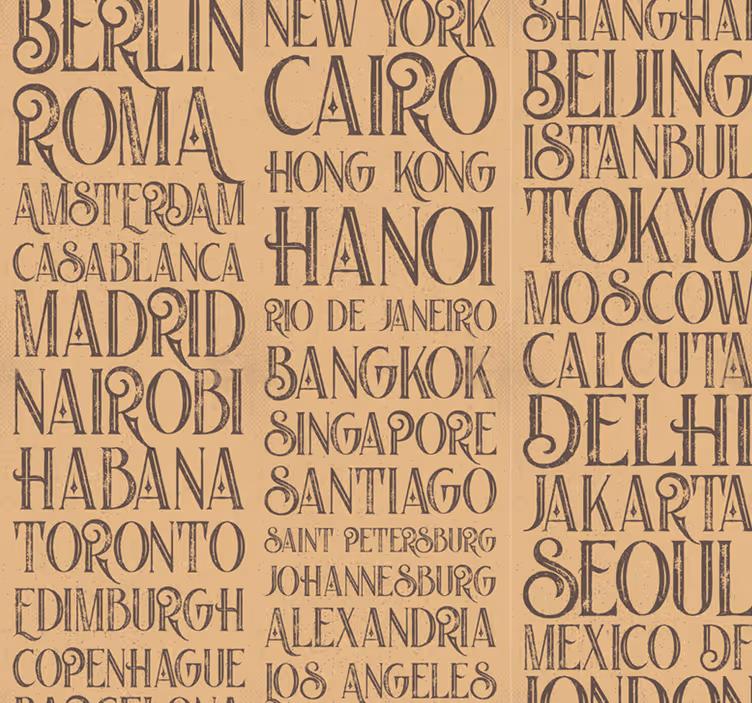 Estore de rolo sala de jantar cidades do mundo - TenStickers