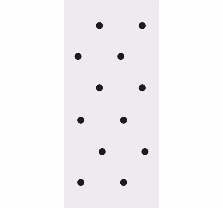 Estore de rolo sala de jantar com bolinhas pretas nórdicas - TenStickers