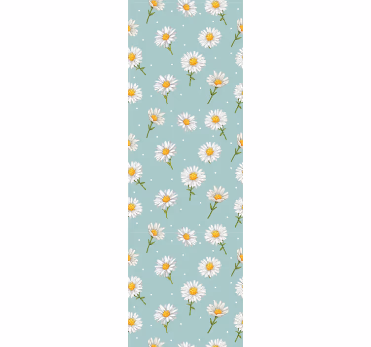 Estore de rolo sala de jantar padrão flores margarida - TenStickers