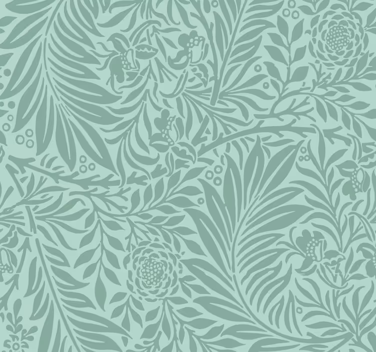 Estore de rolo sala de jantar padrão vintage verde menta - TenStickers