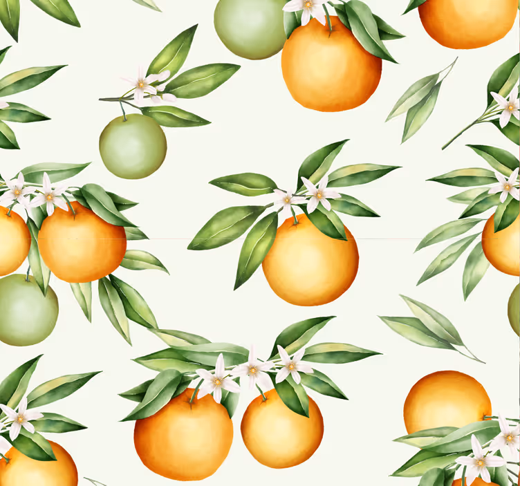 Estore de rolo sala de jantar com motivo de frutas cítricas - TenStickers