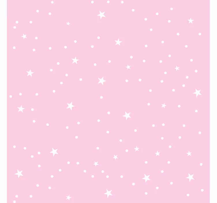 Estore de rolo infantil estrelas brancas com fundo rosa - TenStickers