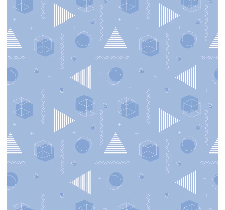 Estore de rolo juvenil azul geométrico - TenStickers
