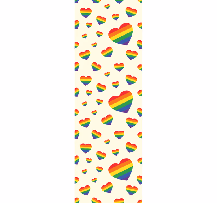 Estore de rolo juvenil exibe corações coloridos - TenStickers
