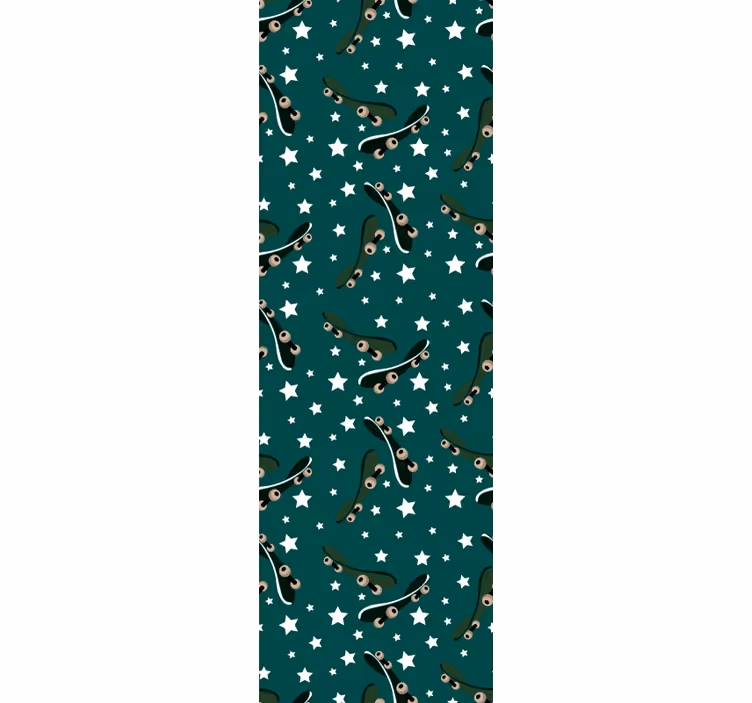 Estore de rolo juvenil skate e estrelas - TenStickers