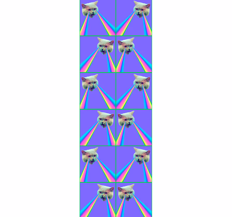 Estore de rolo juvenil gato laser vaporwave - TenStickers