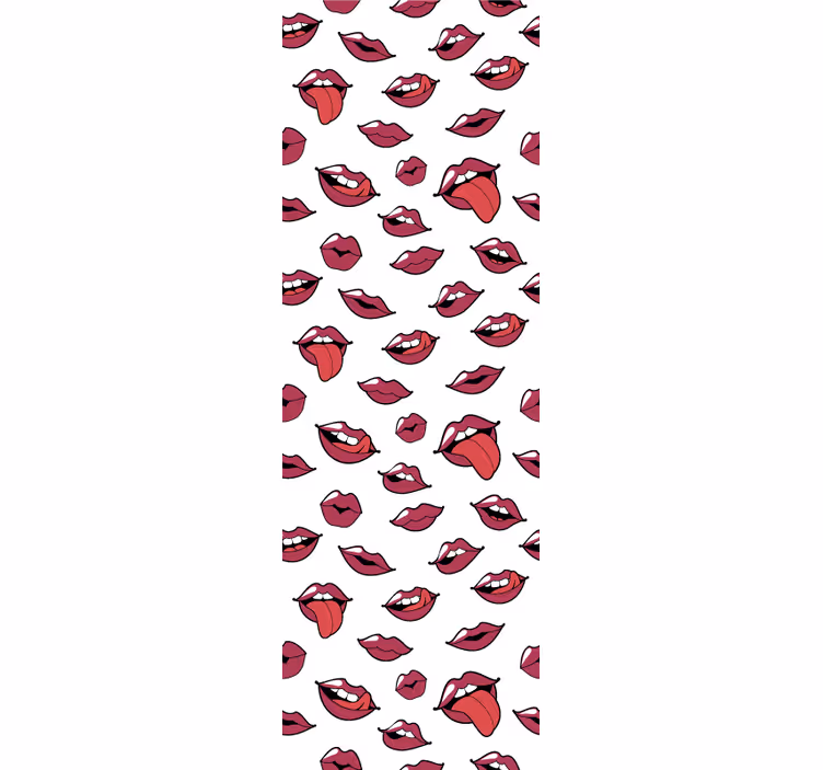 Estore de rolo juvenil lábios e língua abstratos - TenStickers