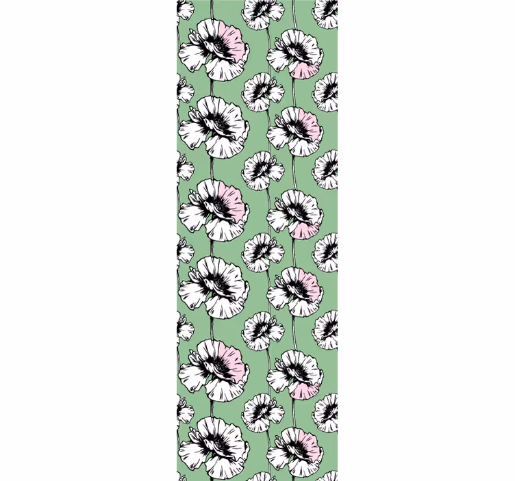 Estore de rolo juvenil padrão de flores pintadas - TenStickers