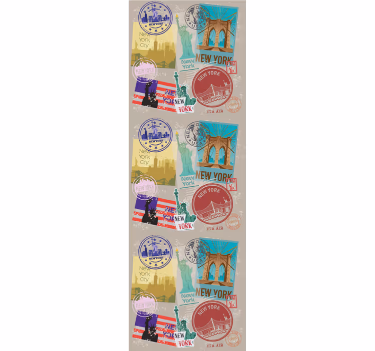 Estore de rolo juvenil colagem antiga de nyc - TenStickers