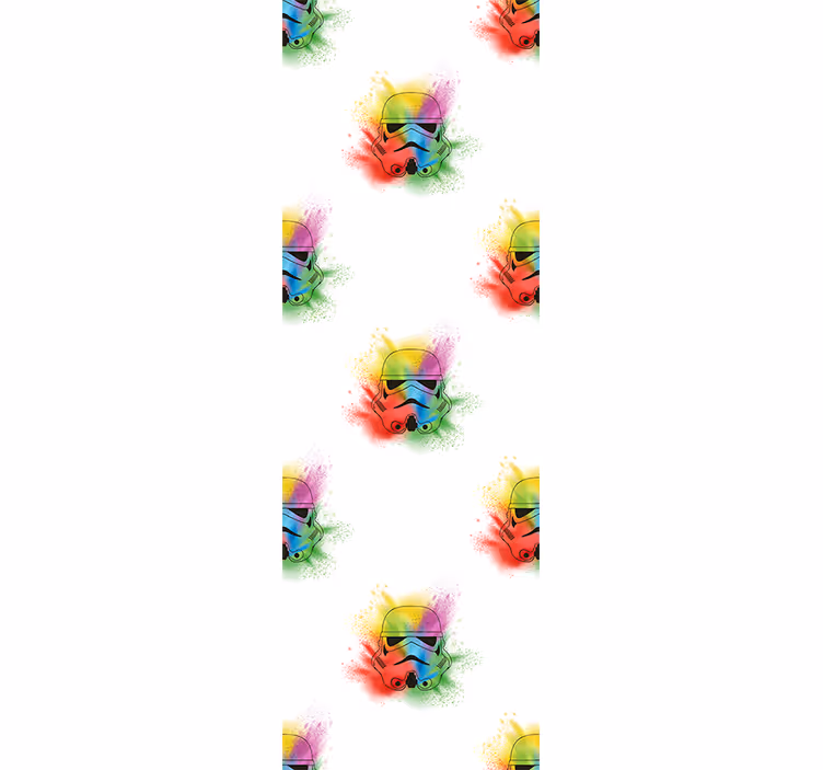 Estore de rolo juvenil padrão de cabeças brancas - TenStickers