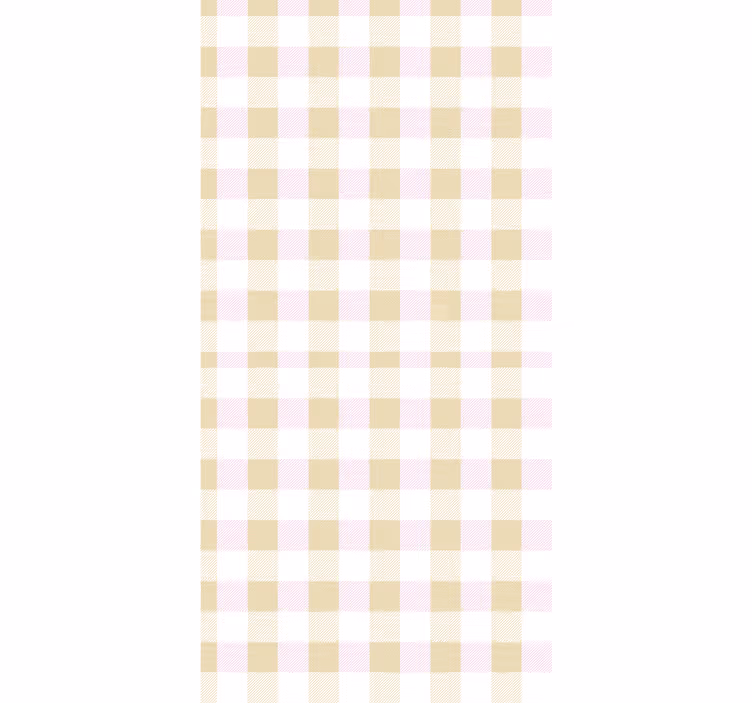 Estore de rolo juvenil xadrez rosa e dourado - TenStickers