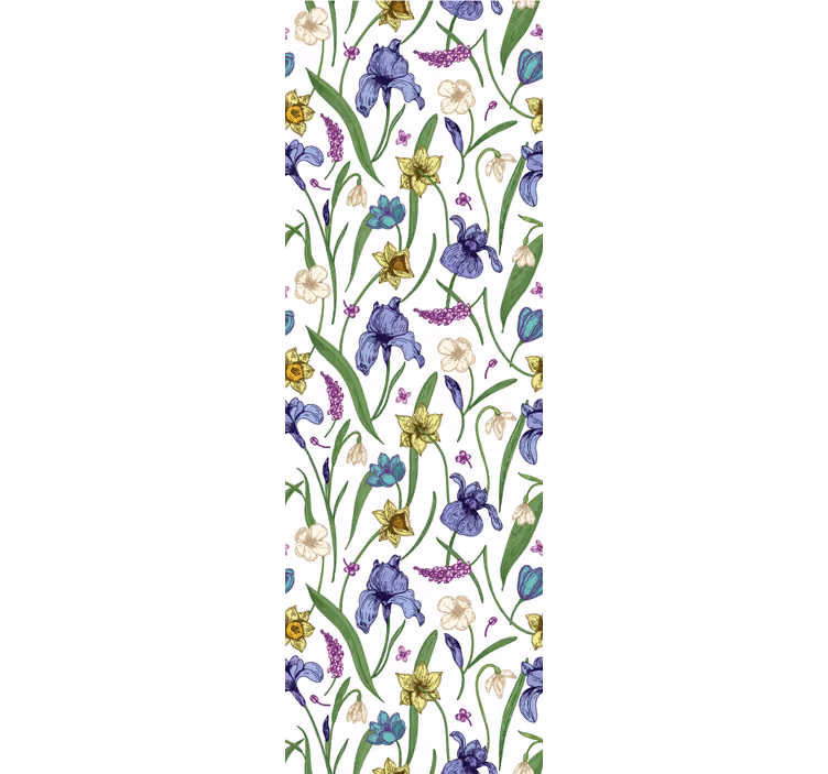 Estore de rolo juvenil com design floral - TenStickers