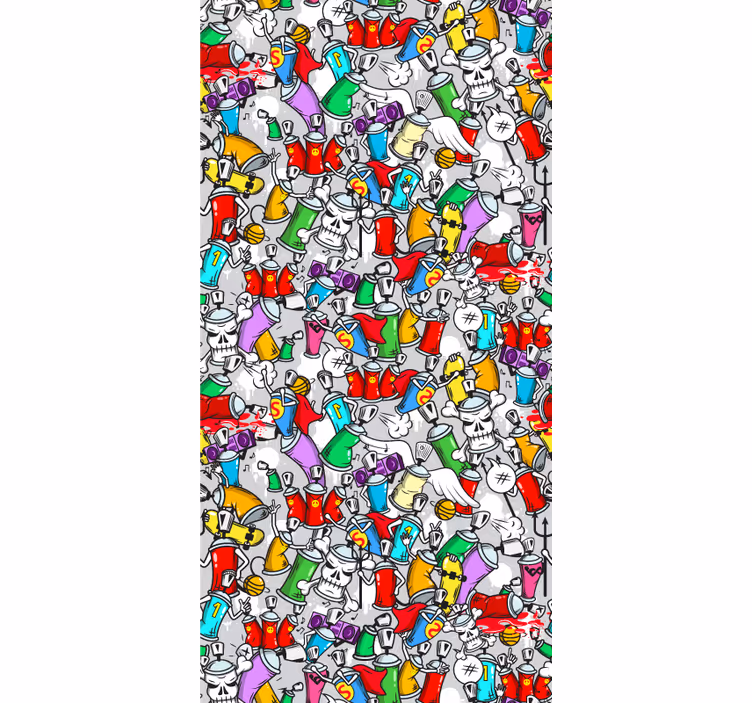 Estore de rolo juvenil latas de graffiti coloridas - TenStickers