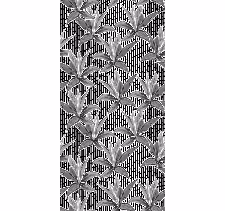 Estore de rolo juvenil padrão floral folhas contorno - TenStickers