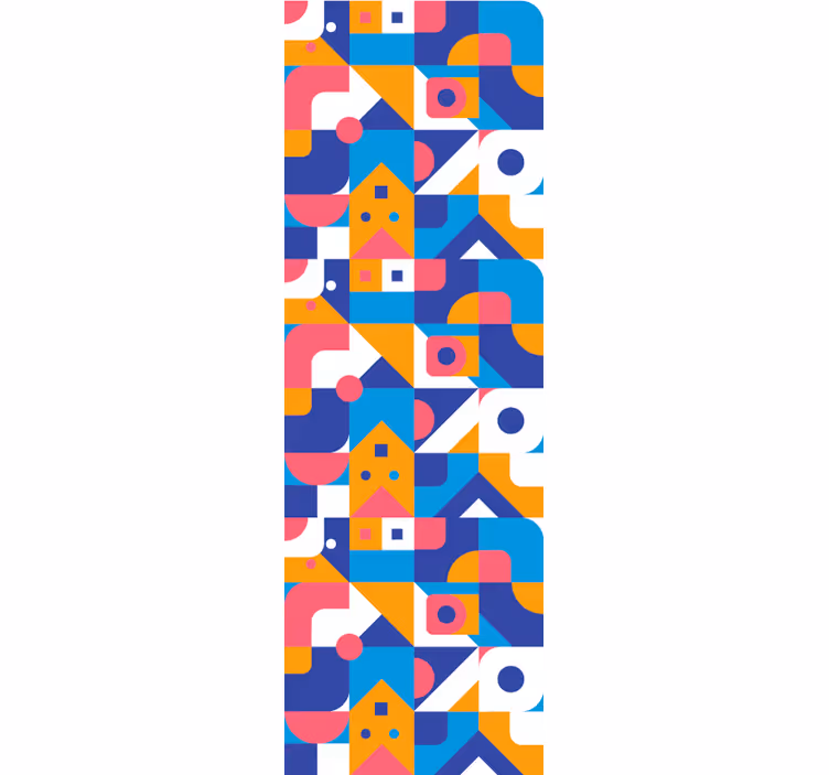 Estore de rolo juvenil mosaico geométrico colorido - TenStickers