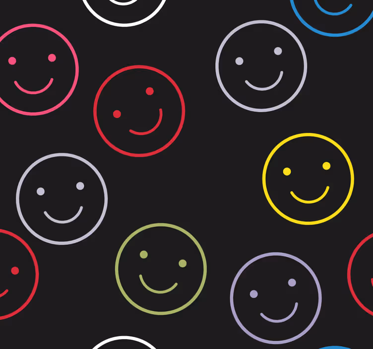 Estore de rolo juvenil rostos sorridentes coloridos - TenStickers