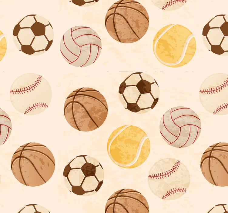 Estore de rolo juvenil com padrão de bolas vintage - TenStickers