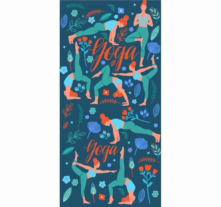 Estore de rolo juvenil mulher praticando yoga - TenStickers