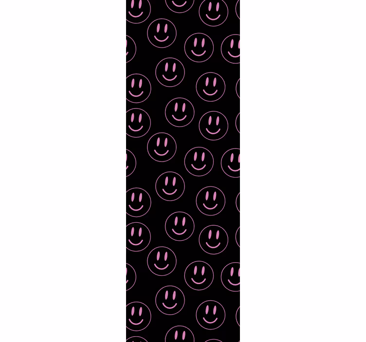 Estore de rolo juvenil rostos sorridentes brancos e roxos - TenStickers