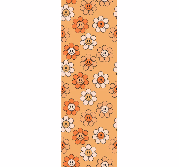 Estore de rolo juvenil rostos sorridentes laranja - TenStickers