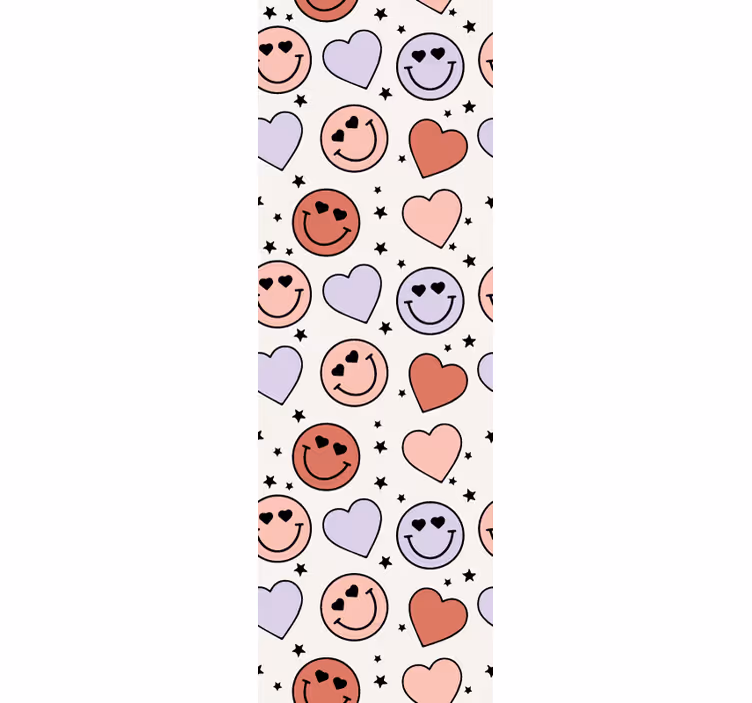 Estore de rolo juvenil sorrisos de amor e corações - TenStickers