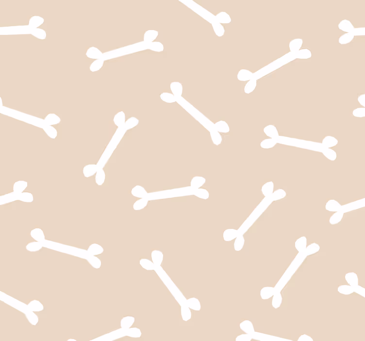 Estore de rolo juvenil ossinhos em fundo bege - TenStickers