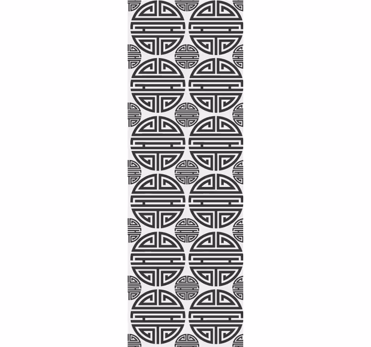 Estore de rolo modernos padrão geométrico asiático - TenStickers
