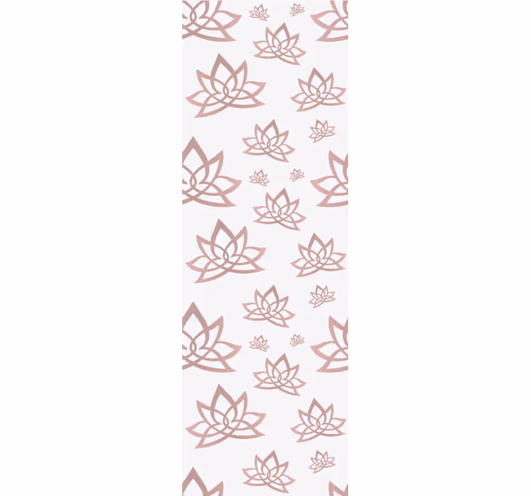 Estore de rolo modernos padrão minimalista de flor de lótus - TenStickers
