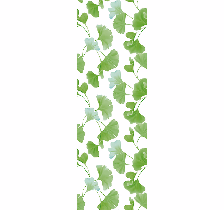 Estore de rolo modernos folhas de ginkgo verde - TenStickers