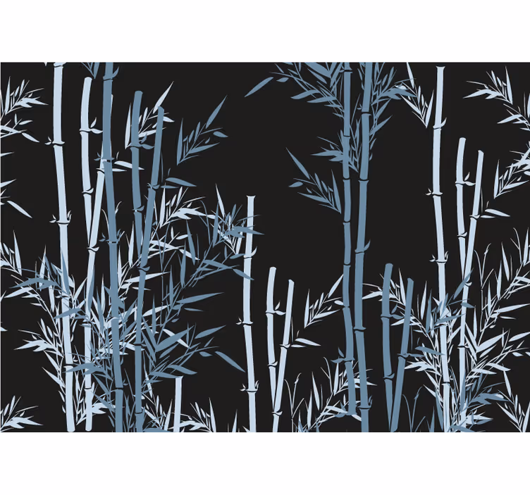 Estore de rolo para cozinha com design de folhas de bambu - TenStickers