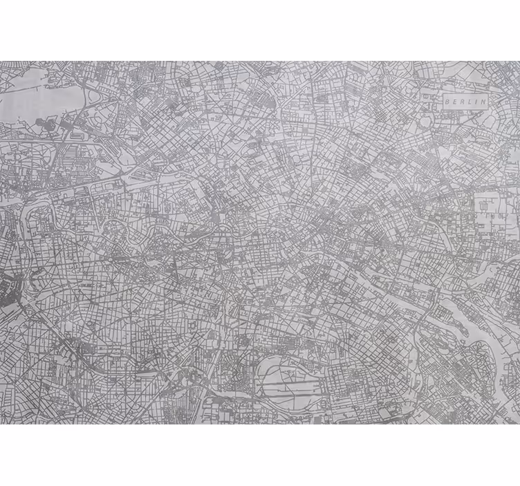 Estore de rolo para cozinha mapa da cidade de berlim - TenStickers