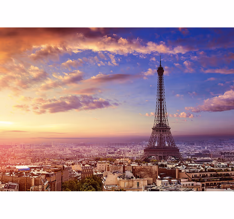 Estore de rolo para cozinha vista de paris - TenStickers