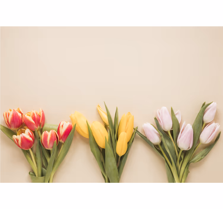 Estore de rolo para cozinha em três cores de flores - TenStickers