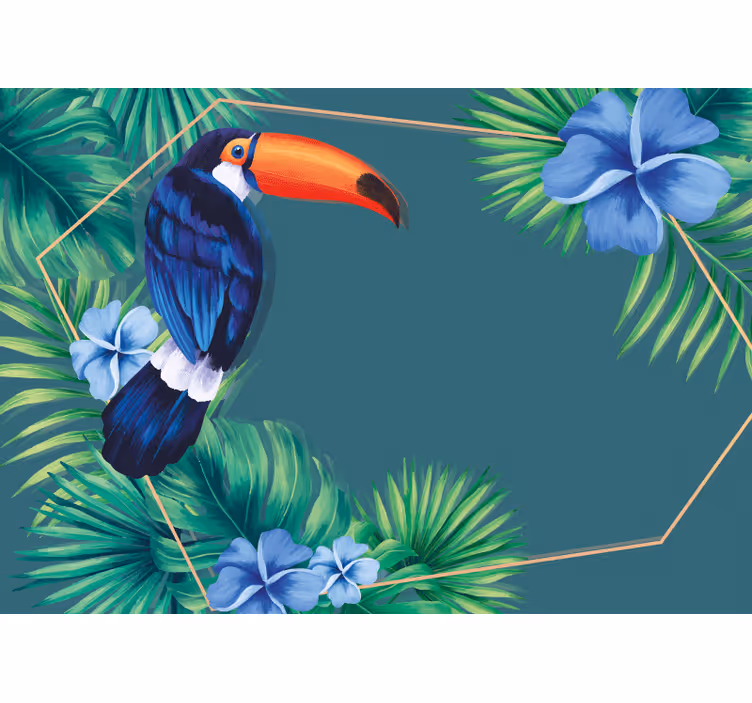 Estore de rolo para cozinha folhas tropicais de tucano - TenStickers