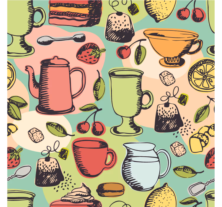Estore de rolo para cozinha alimentos na cozinha - TenStickers
