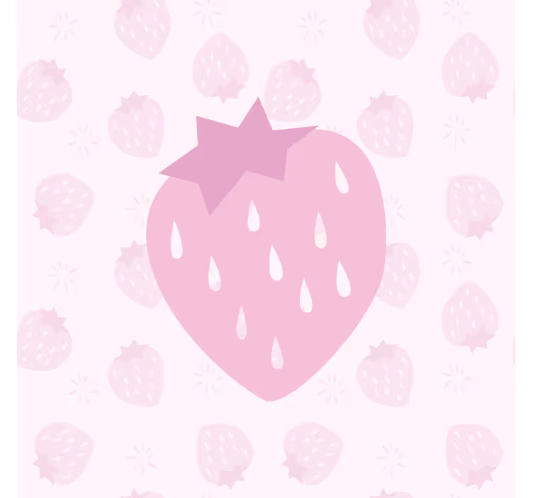 Estore de rolo para cozinha padrão de morangos rosa - TenStickers