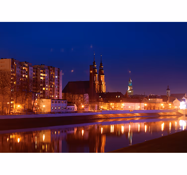 Estore de rolo azul opole após o pôr do sol - TenStickers