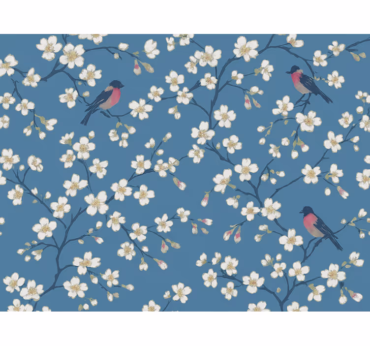 Estore de rolo azul pássaros do pomar azul - TenStickers