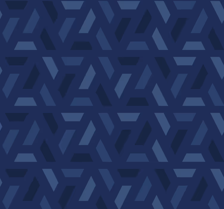 Estore de rolo azul padrão de triângulos - TenStickers