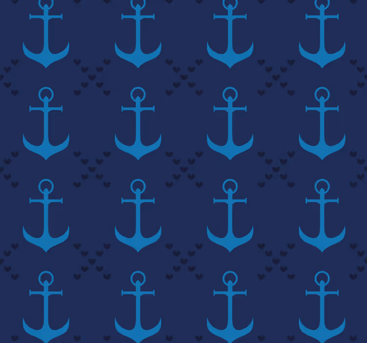 Estore de rolo azul âncoras azul-marinho - TenStickers