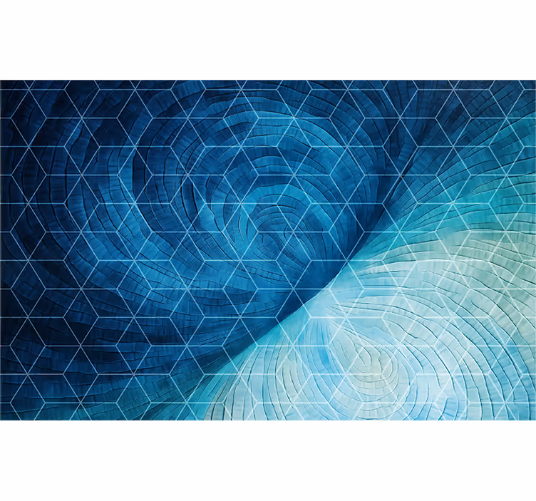Estore de rolo azul fundo azul abstrato - TenStickers