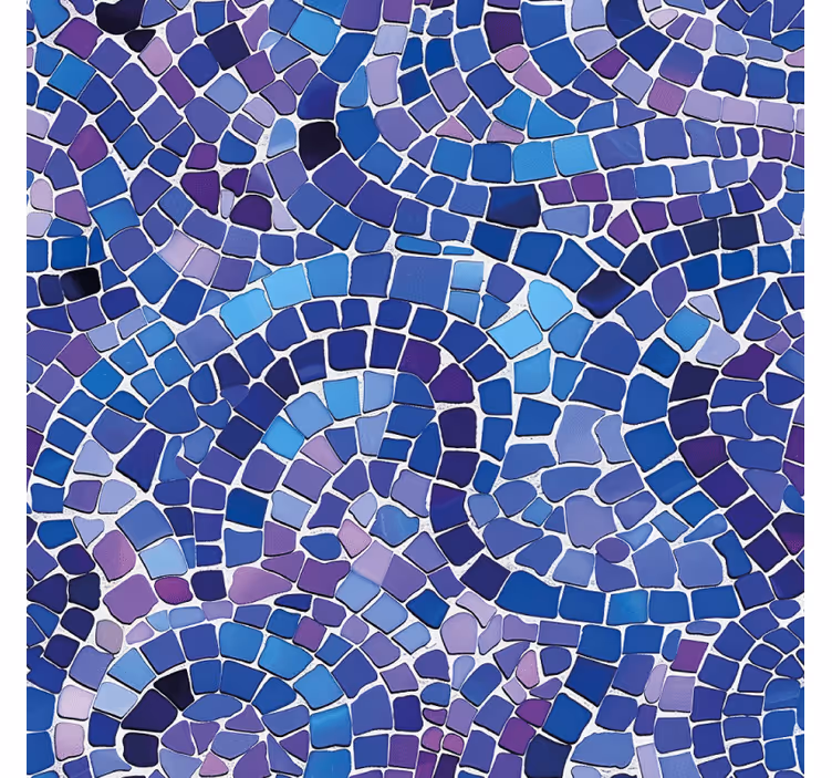 Estore de rolo azul efeito mosaico - TenStickers