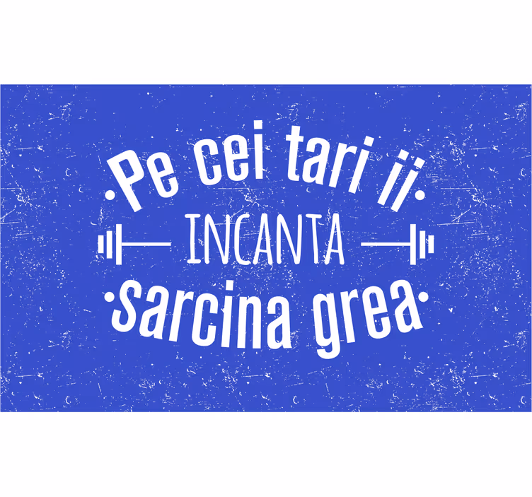 Estore de rolo azul encanta os fortes com peso pesado - TenStickers