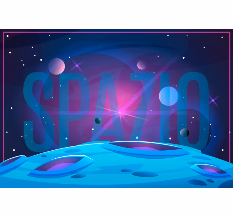 Estore de rolo azul universo e espaço - TenStickers